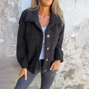 Aurelia Kurze Wolljacke mit Revers